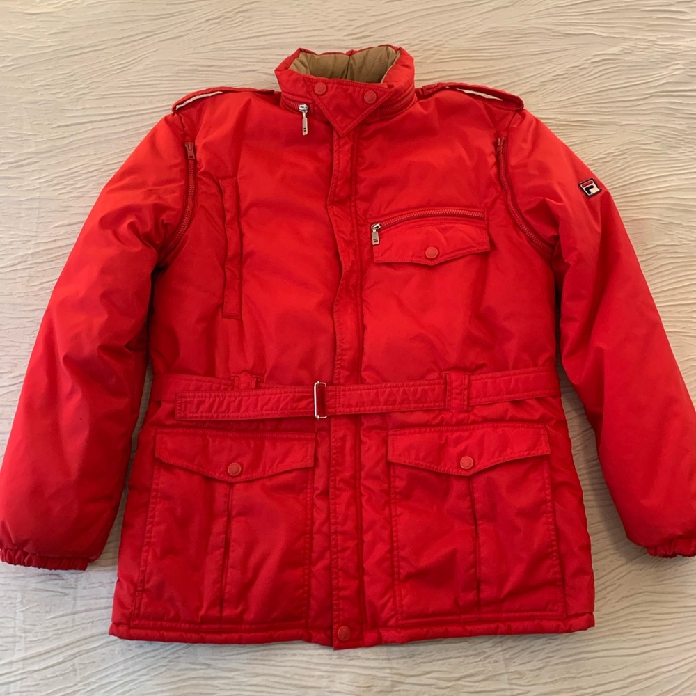 Vintage 70s/80s Fila Made in Italy Ski Jacket w/ button out liner vest, size M